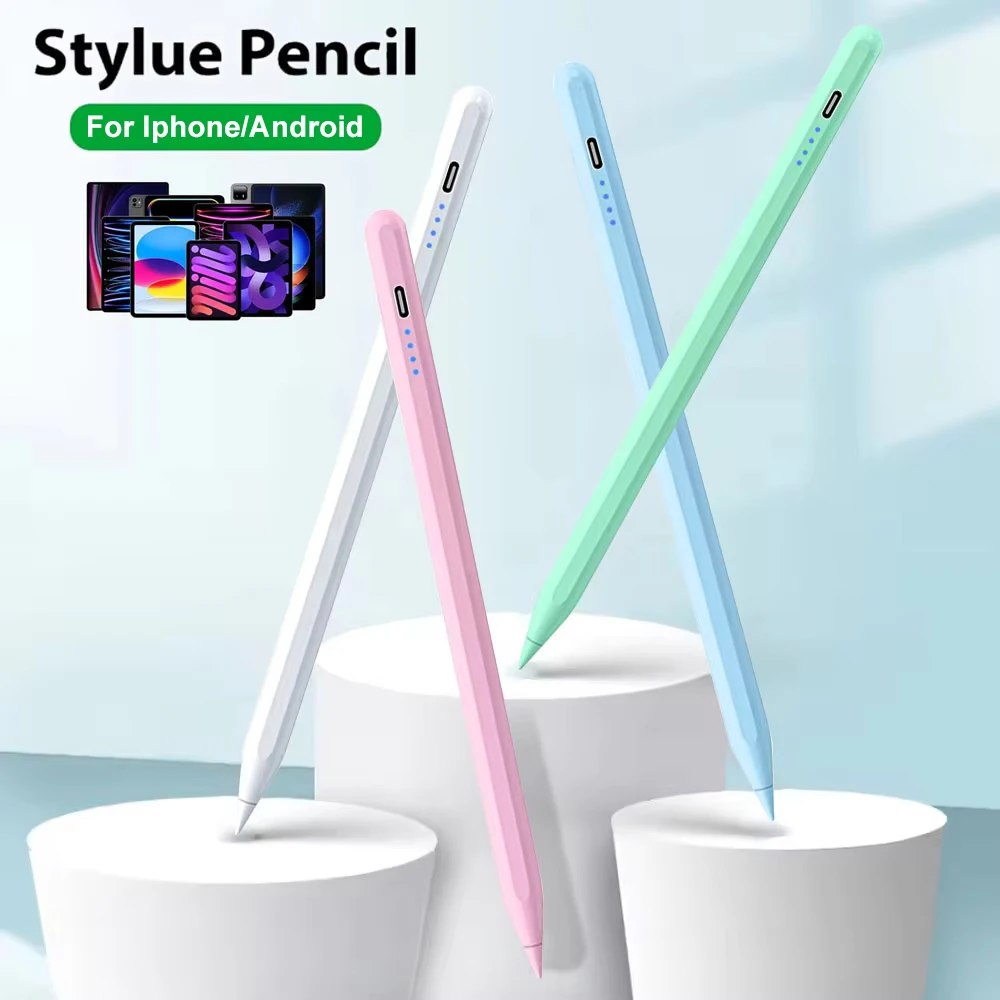 For iPad Pencil For Ipad A16 10 9 8th 10th 9th Generation 2025 Pro 13 M4 12.9 Air 11 M3 M2 5 4 3 Mini 7 6 Stylus Pen Touch Pens