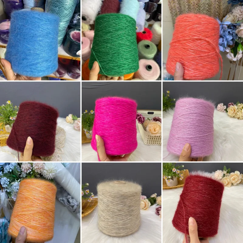 

500g/ball Hollow Mink Fiber Spun Soft Fluffy Hand-Knitted Medium-Coarse Wool Yarn DIY Scarves/Warm Clothes/Caps Knitted Material