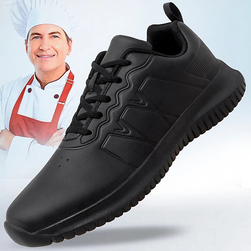 Lightweight chef shoes kitchen waterproof and oilproof for men and women non-slip soft sole fashionable and versatile