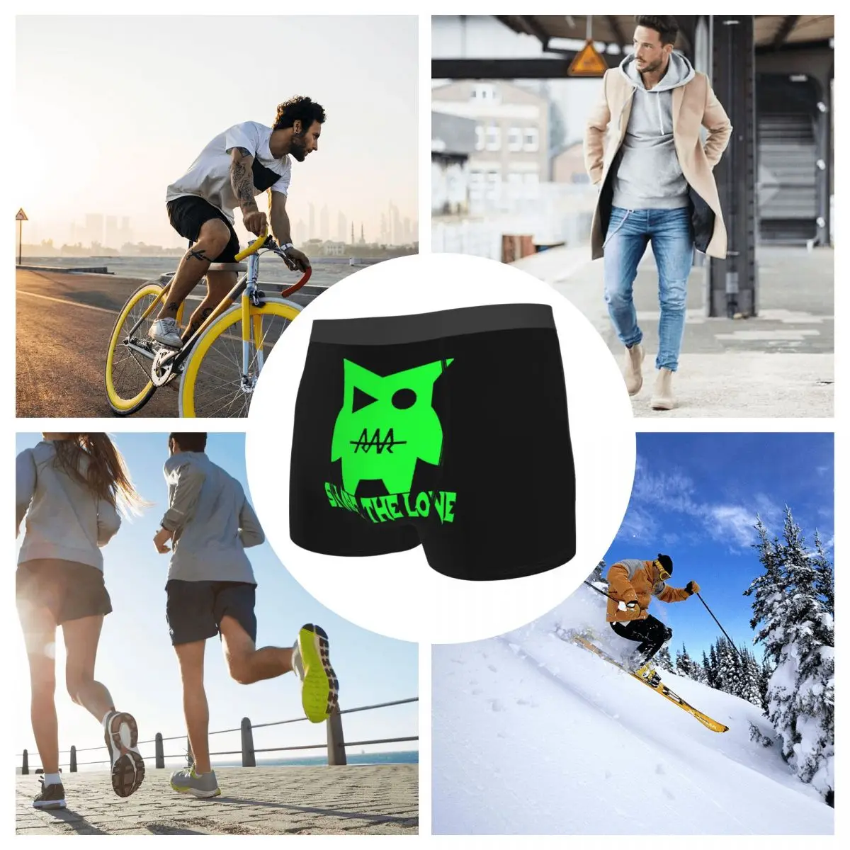 Трусы-боксеры, шорты Share The Love Prime Series 48, мужские дышащие трусы для Homme, мужские подарки бойфренду