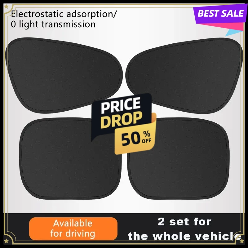 New Auto Sun Shade Cover Front Rear Side Window Shield Car Sun UV Blocking Electrostatic Sun Visor Curtains for Car Side Window