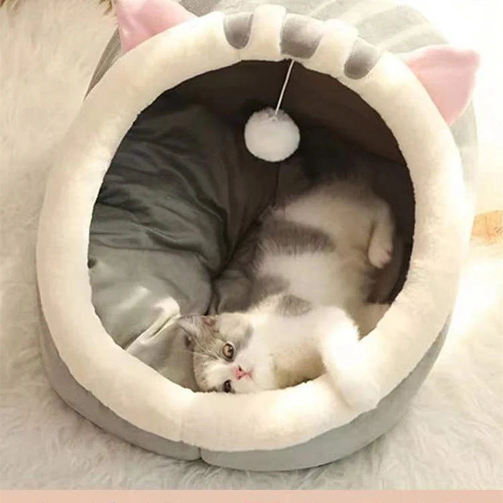 Deep Sleep Cat Bed Warm Pet Basket Cozy Cat House Kitten Lounger Cushion Cat Nesk Tent Very Soft Small Dog Mat Bag Cave Cats Bed