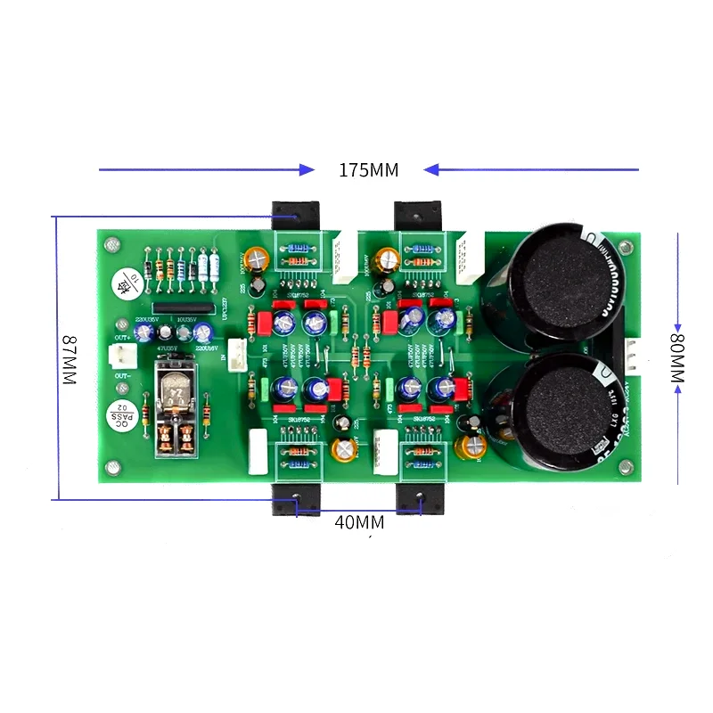 1 Pcs Mono 135W Hifi Dual Parallel High-Power STK18752 Home Power Amplifier Circuit Board For DIY Audio Amp Amplificador Module