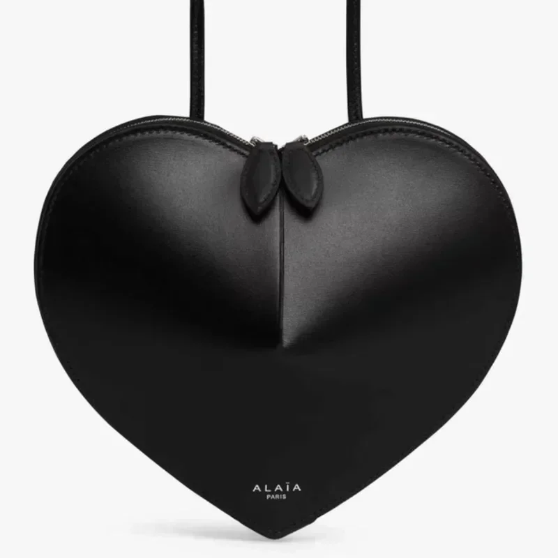 Neues Modell: Weinrote Umhängetasche aus Lackleder mit Herzform, Damenhandtasche mit Reißverschluss, ideal für Dates, Hochzeiten, Partys, als kleine Alltagstasche oder Handtasche für das Handy. – Detail 3