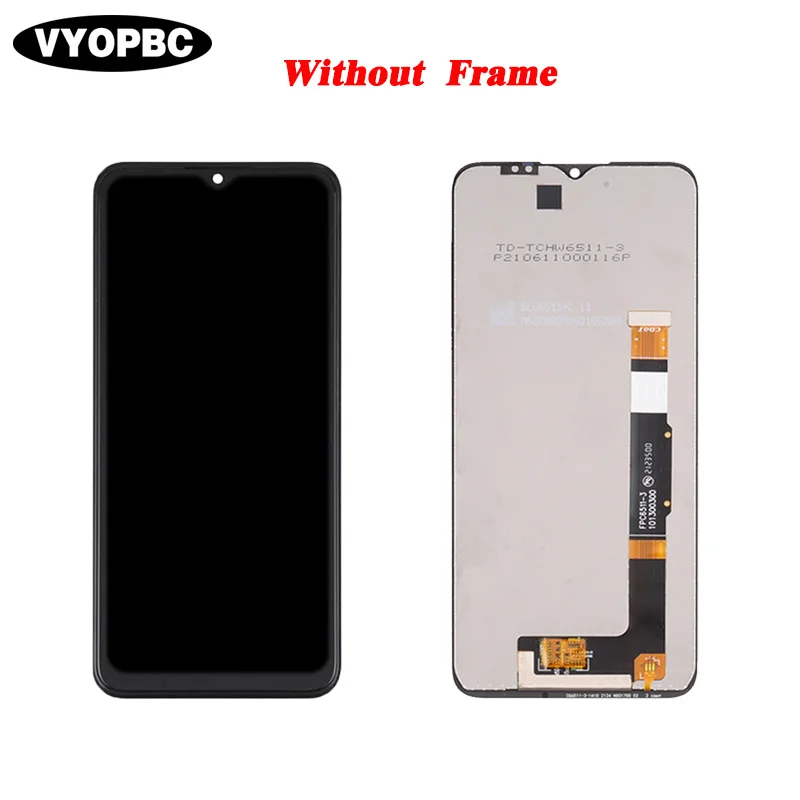 Original LCD Display For TCL 306 With Frame Panel Digitizer Assembly Repair Replacement Parts X668 6102H Touch Screen