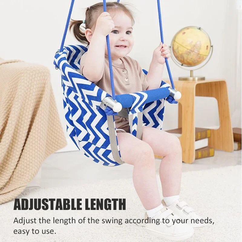 Baby Swing Chair Comfortable Sturdy Harmless Adjustable Sling Chair Toys Indoor Outdoor Home Canvas Kid Swing Set Playground