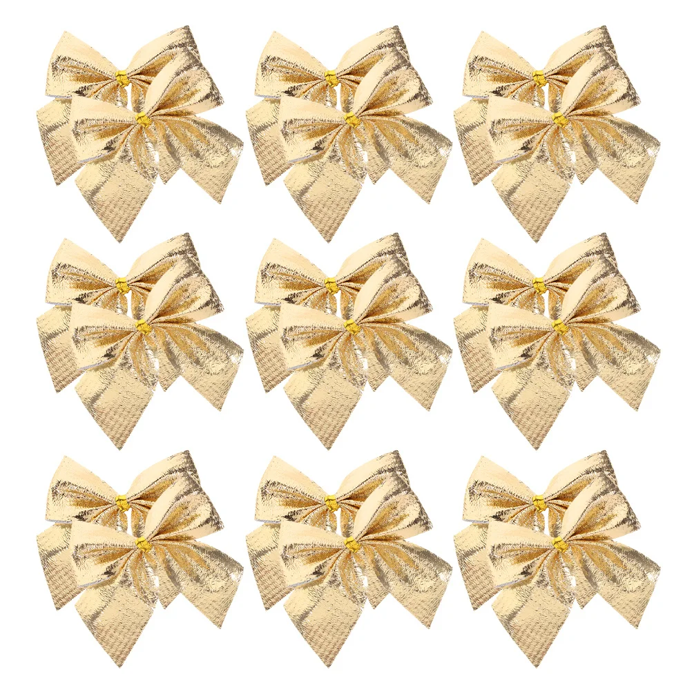 

60 pcs Mini Christmas Bows Small Festive Bow Ornaments For Tree Decor Craft Diy Gift Wrapping Xmas Wreath Holiday Decoration