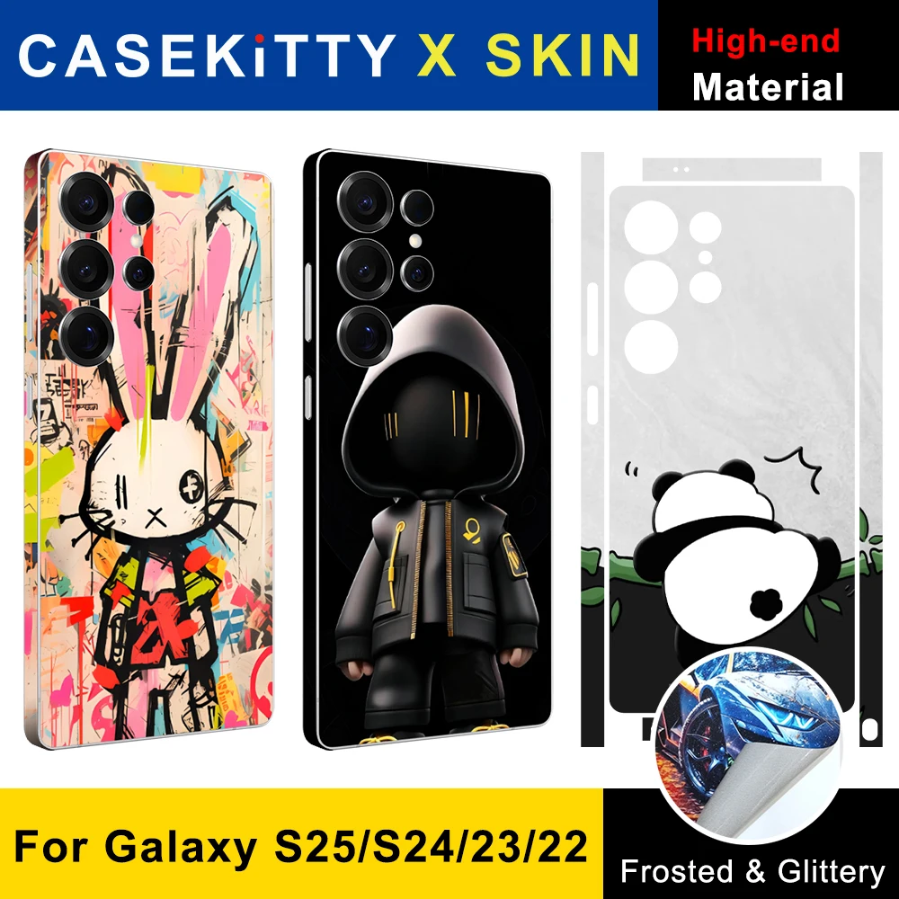 CASEKiTTY Skin Wrap For Samsung Galaxy S25 Ultra Sticker S23 Back Film S24 S22 Plus Protective Decal Wrap Back Screen Protector