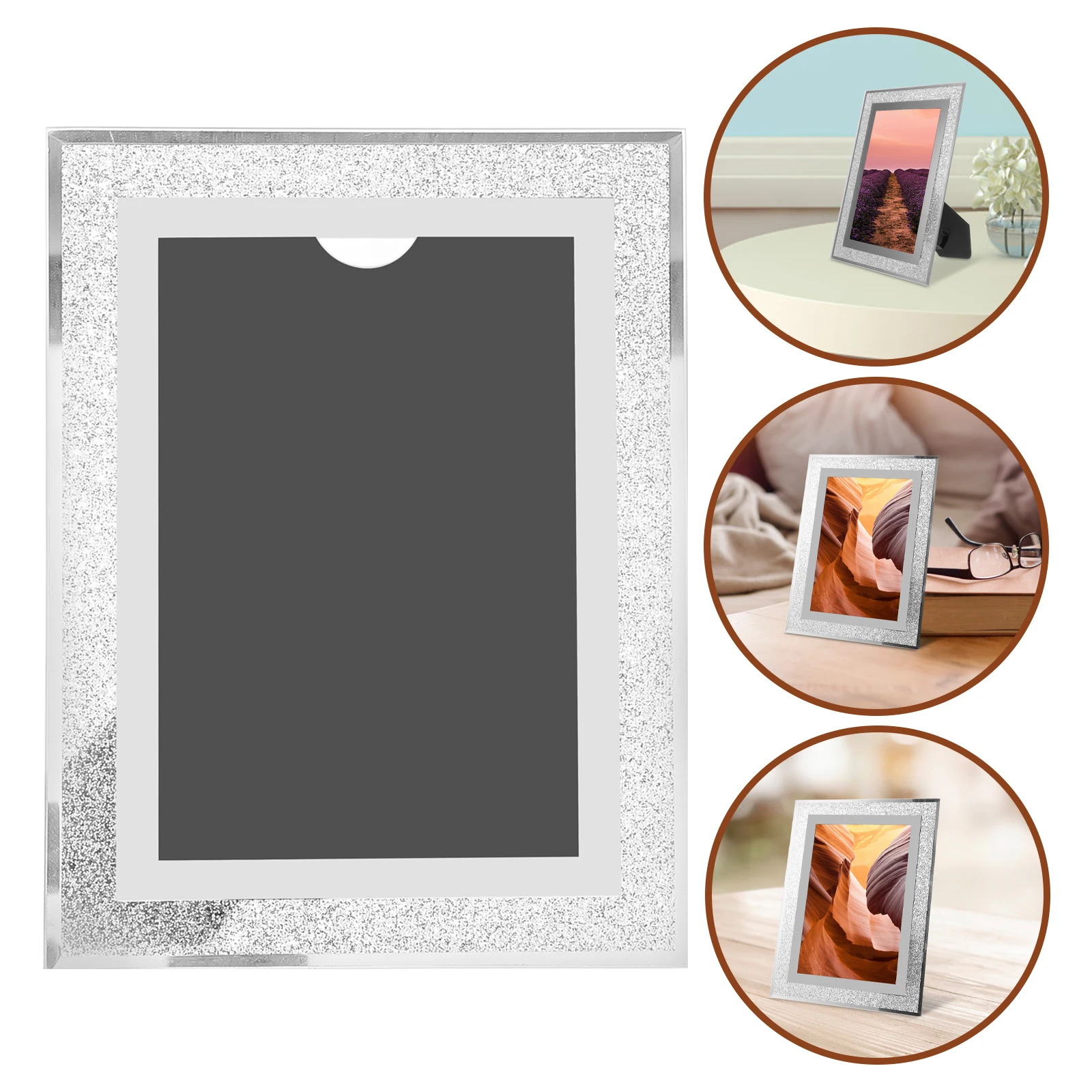 Crystal Glass Photo Frame Pictures Desk Frames Clear Holder Home Household Lovers Bridal Shower Glass Photo Frame Picture Holder