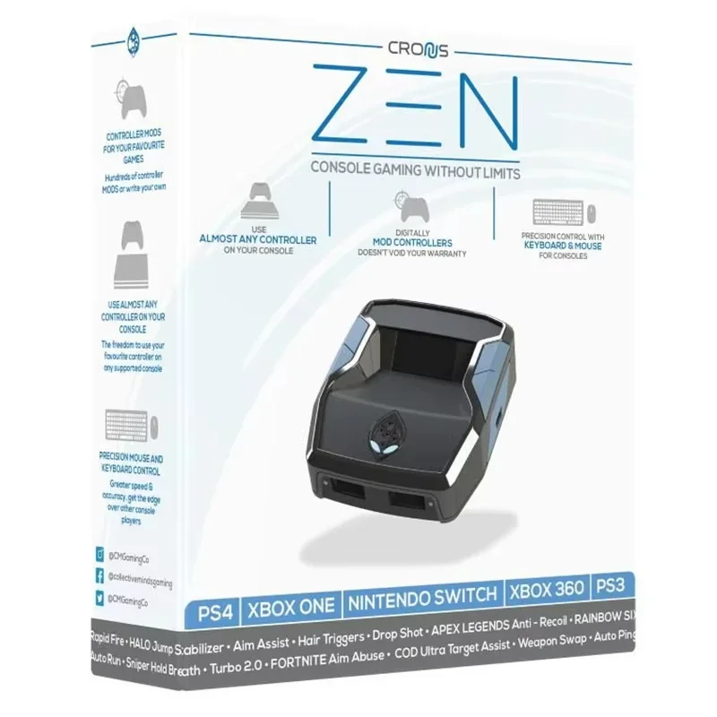 

Cronus ZEN Ultimate Control Device Digital Controller MODS for Switch / PS3 / PS4 / XBOX ONE / XBOX 360