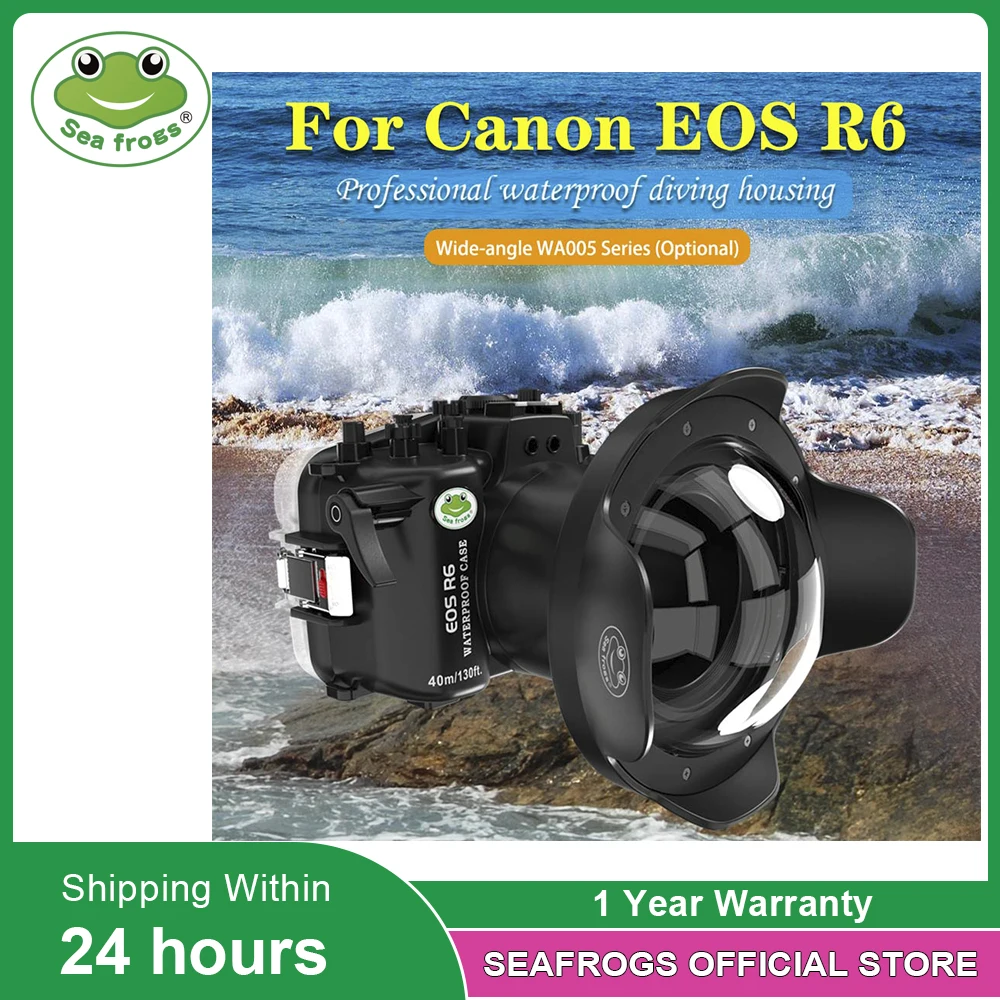 

Seafrogs Underwater Photography Quipments Diving Housing For Canon EOS R6 With Plastic Dome Port Fisheye