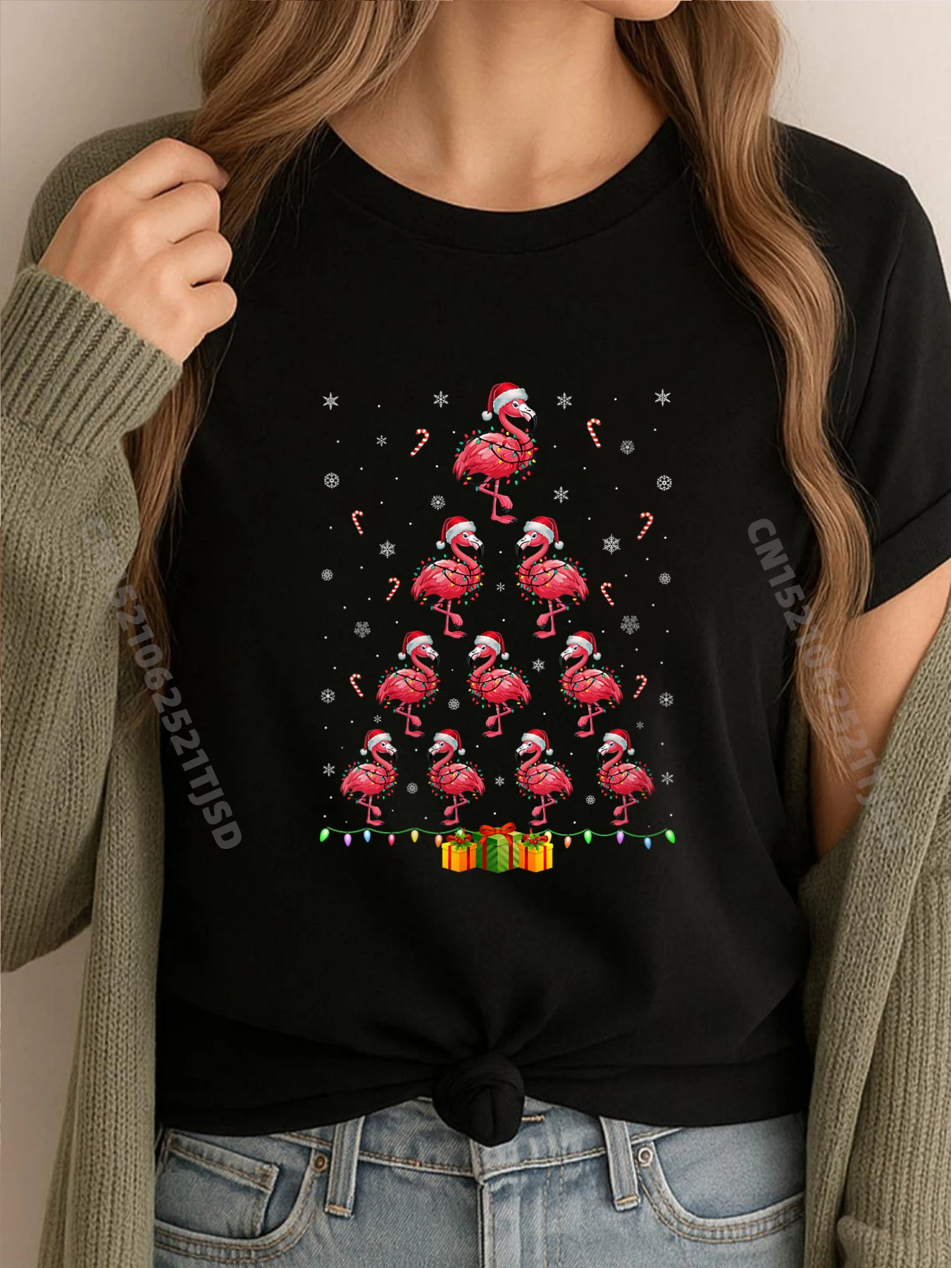 

Womens Flamingo Santa Hat Xmas Lights Woman Christmas Tree Big And Tall T Shirts Man Men's Clothing Deals Tops Tees