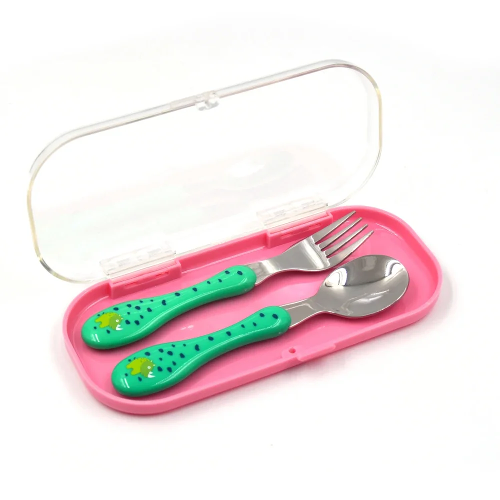 

#For Child Feeding Baby Kids Silver Set Cutlery Set Stainless Steel Children's Spoons and Forks Children