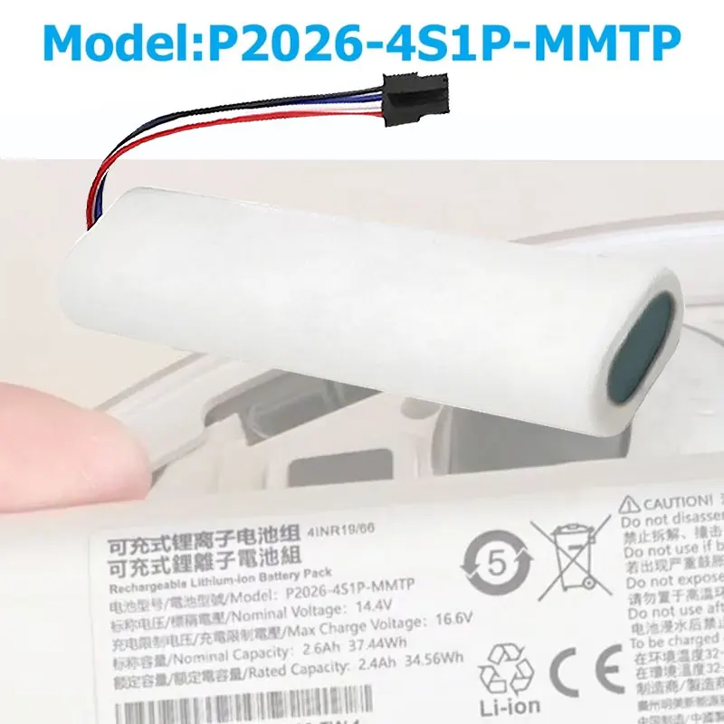 

14.4V/2600mAhBattery for Xiaomi Mijia 2C Vacuum Mop Robot XMSTJQR2C P2026-4S1P-MMBK Replacement Battery for Xiaomi Trouver Robot