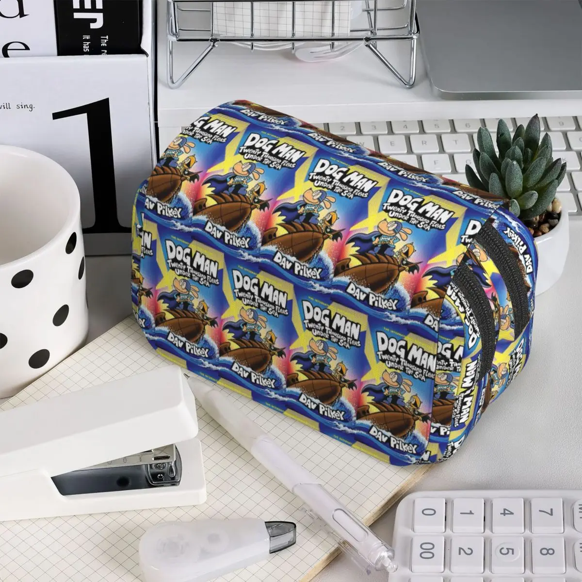 Dog Man Dogman Movie 2025 Comic Pencil Case for Boys Girls Gifts Pen Box Pencil Bag Stationery Supplies Pen Holder Bag