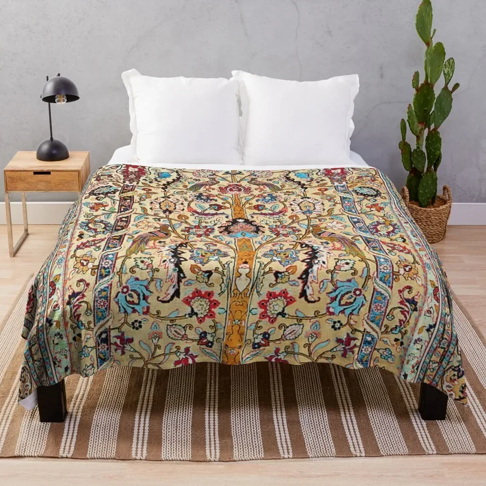 

Tehran Antique Silk Persian Carpet Print Throw Blanket Sleeping Bag warm for winter Flannels sofa bed Blankets