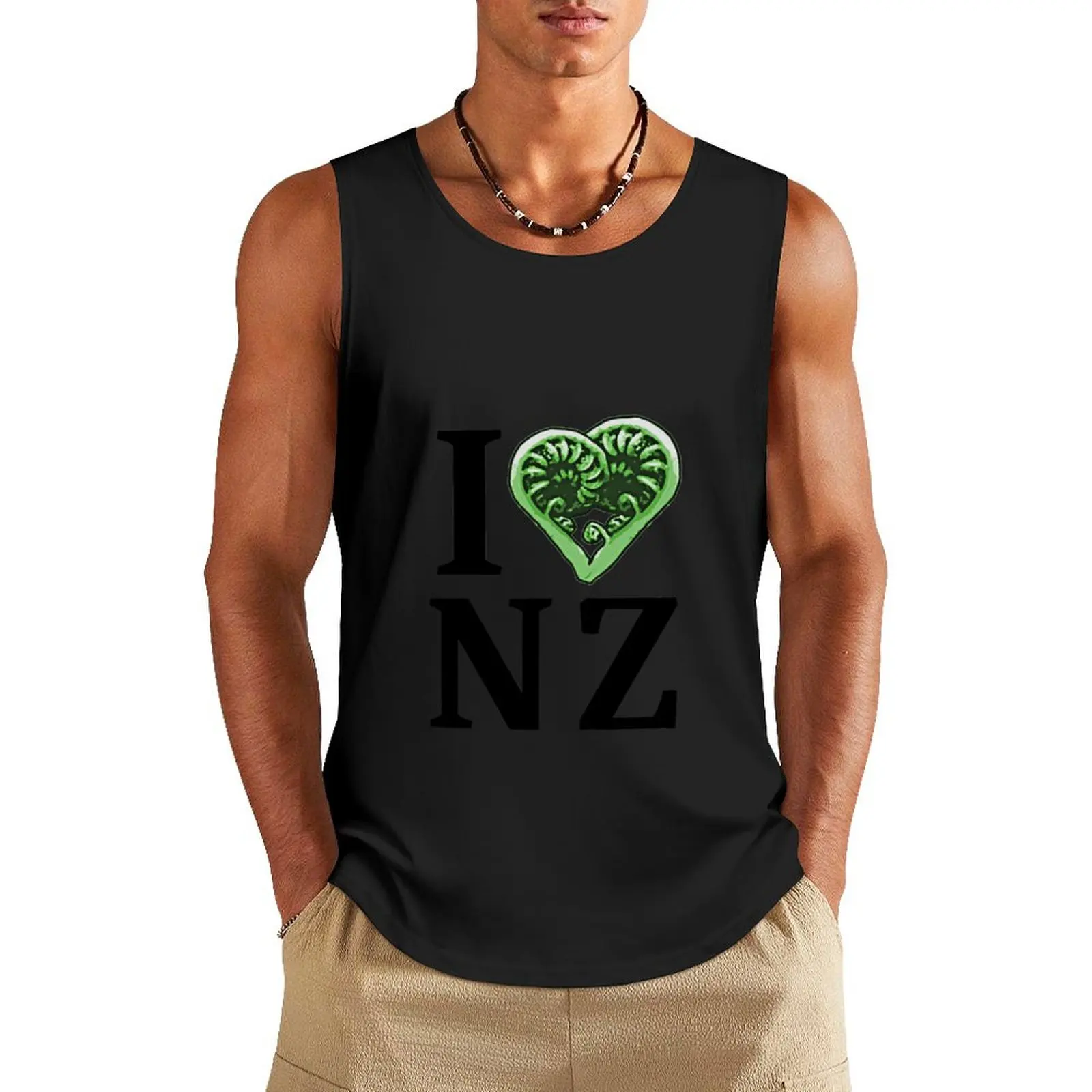 I Heart NZ, I Love New Zealand Kiwiana Tank Top, chaleco de trabajo, chalecos, Camiseta deportiva, ropa sexy para hombre