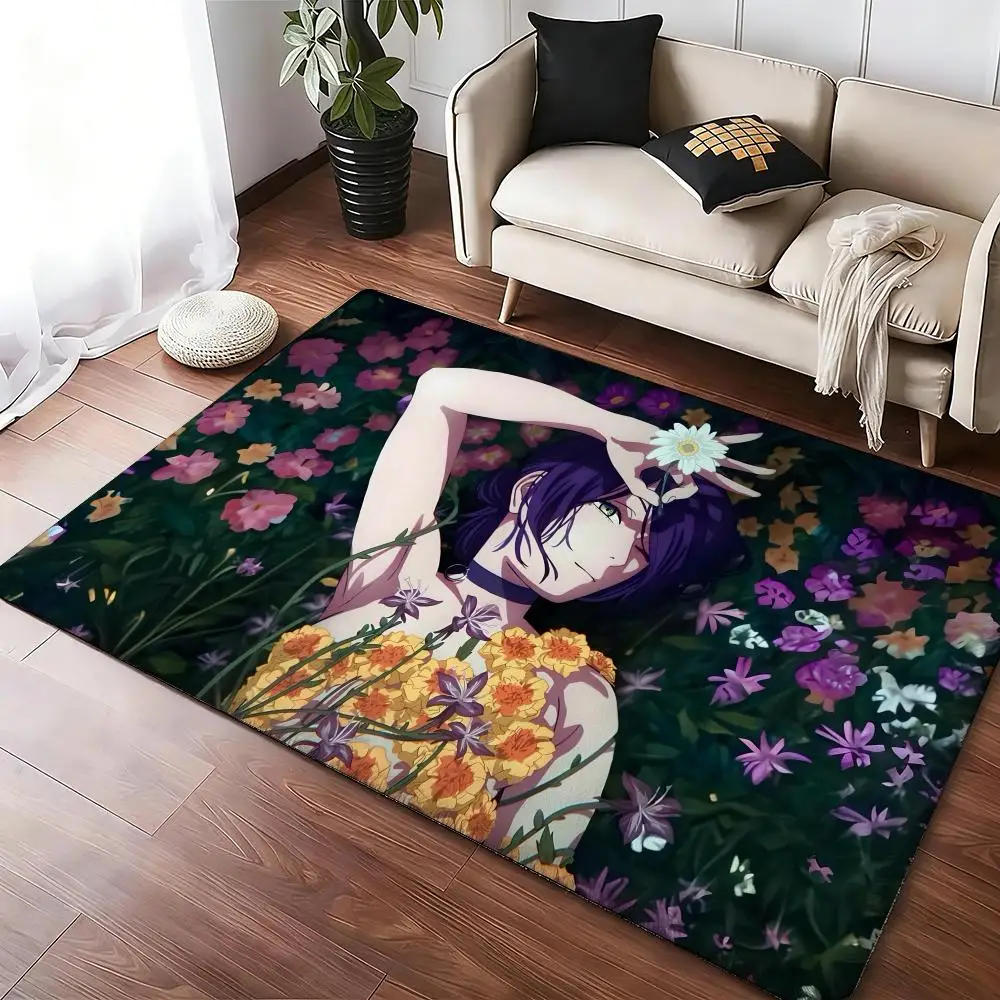 

Коврик C-Chainsaw Man, уютный, из мягкого фланеля, толстый, нескользящий, для декора гостиной, спальни, кухни