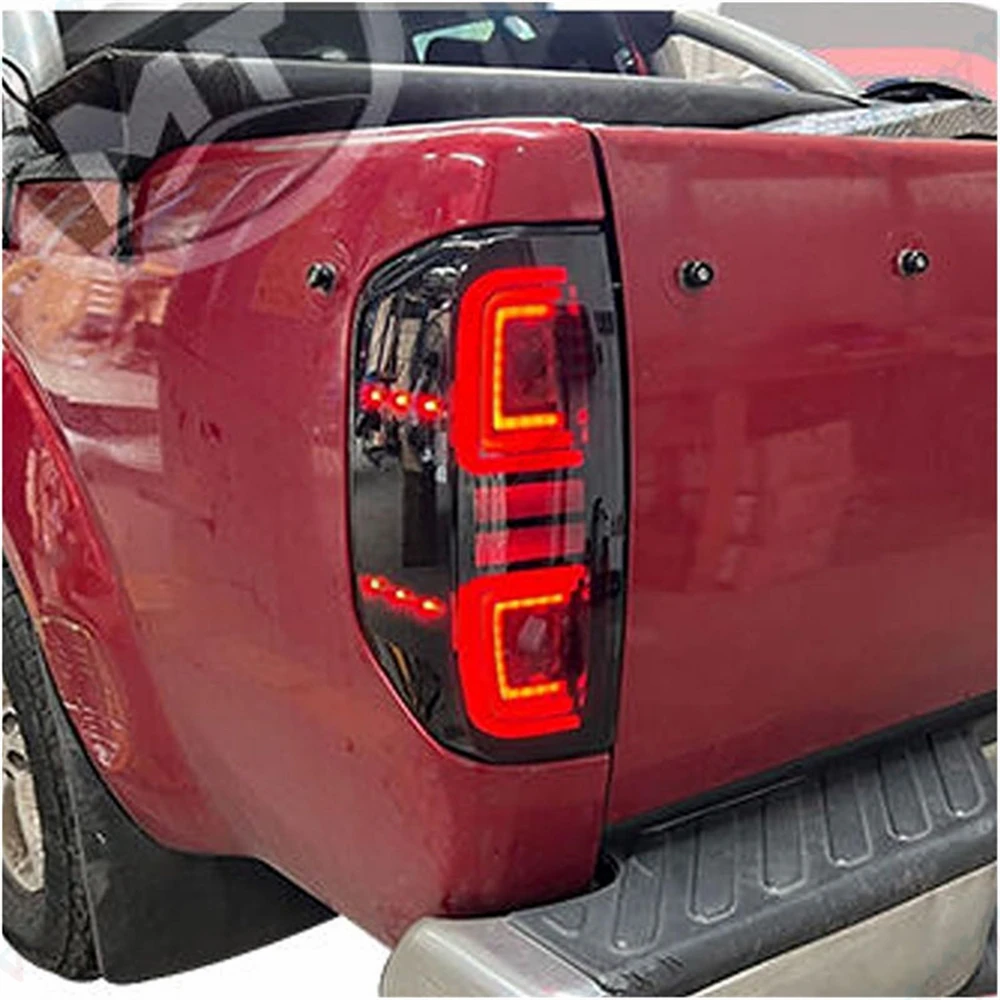 Pair LED Taillights For Nissan Navara D40 2005 2006-2014 Navara Frontier Pickup Taillamp Rear Lamp Brake Fog Turn Signal Light