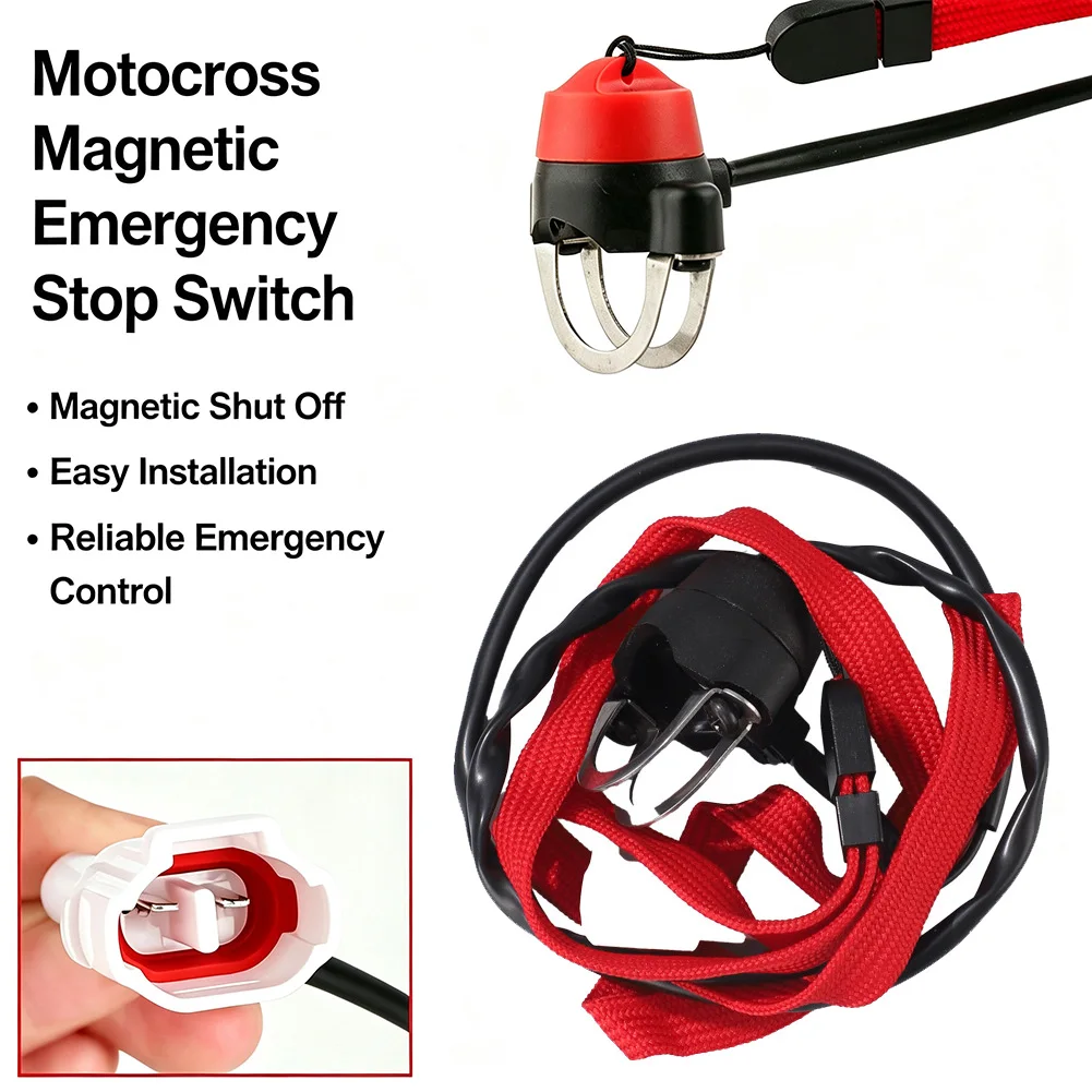 Motorcycle Emergency Kill Switch Magnetic Top Cap with Wrist Strap For 2 Stroke Pocket Mini Dirt Bike ATV Universal Accessories