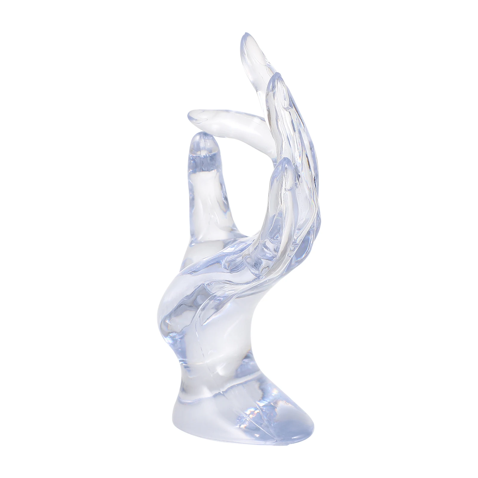 

Creative Hand Form Jewelry Display Stand Ring Holder Mannequin Model Transparent Durable Lightweight for Rings