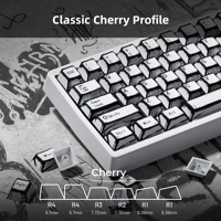 XVX White Comic Theme Keycap PBT Manga Style Keyboard Cap Cherry Profile Gaming KeyCap for Mechanical Keyboard