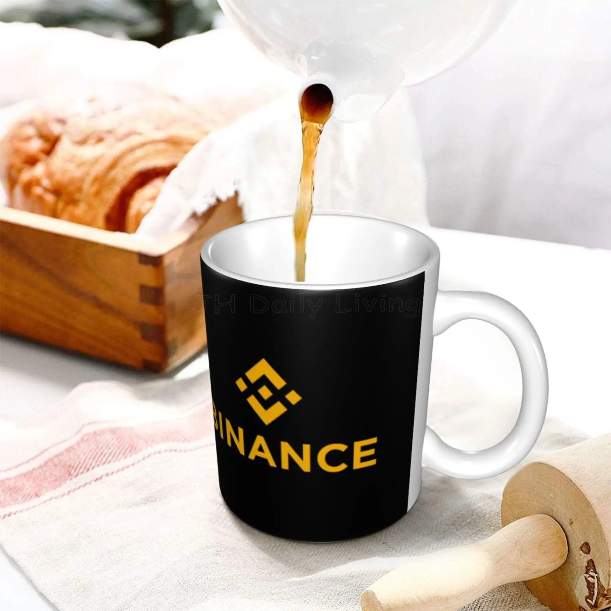 Binance Coin Crypto Miners Creative Coffee Cups 11 oz Fashion Ceramic Mug Tea Milk Cocoa Cup Unique Office Gift