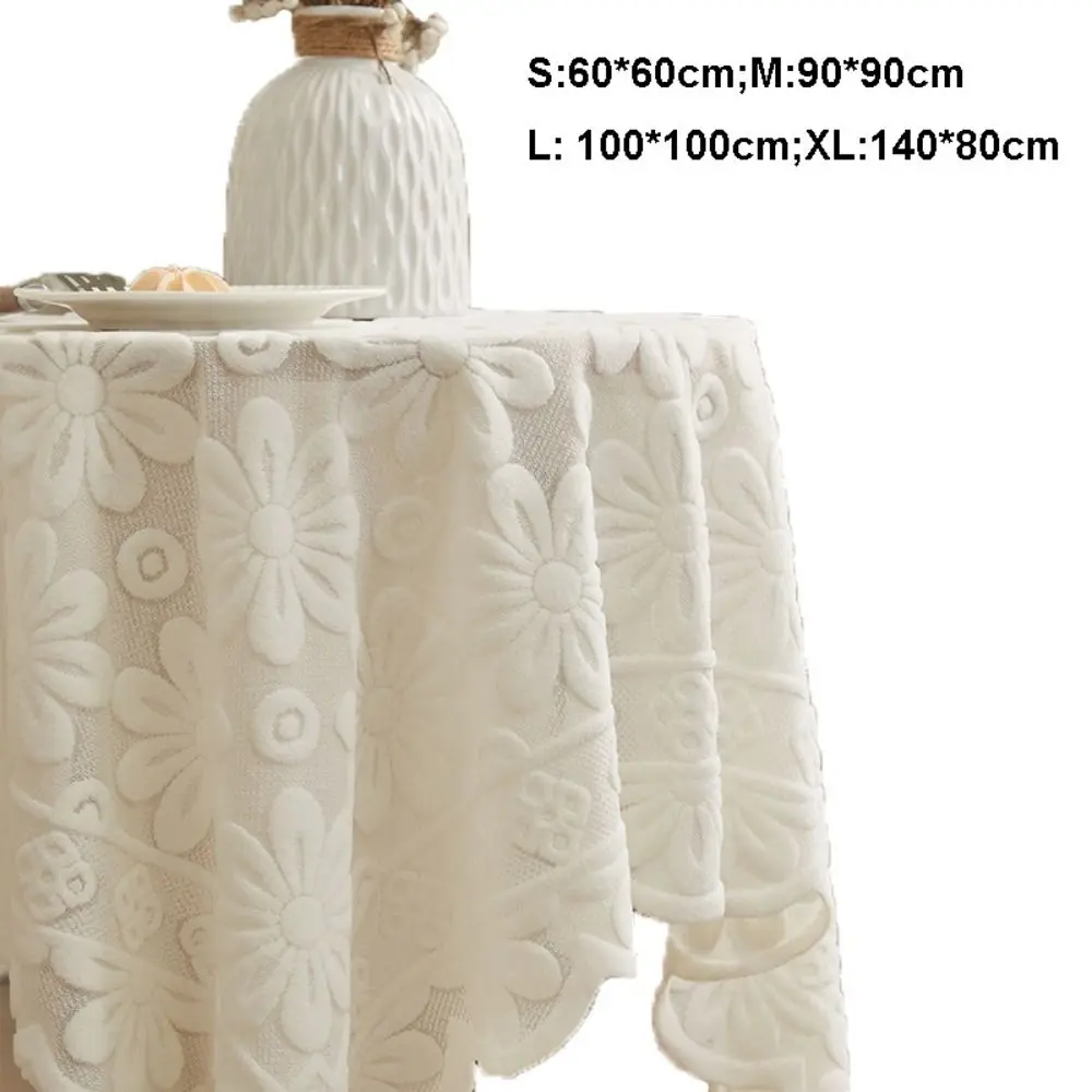 New Sunflower Tablecloth Knitted Dustproof Square Tablecloth Soft Photo Props Tea Table Cloth Dinning Tables