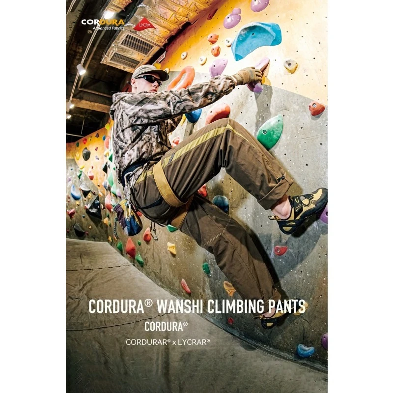 Men's  Rock Climbing Pants - Durable & Stretchy Bouldering Trousers with High Abrasion Resistance for Mountaineering view 3