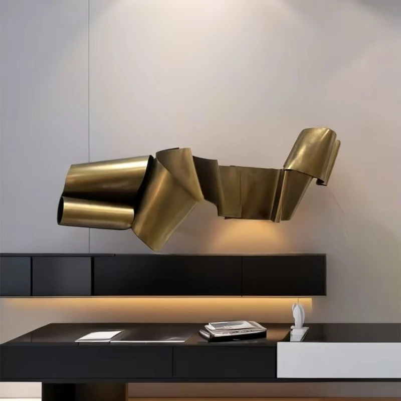 

Modern three-dimensional stainless steel art wall decoration living room background wall creative art home decoration