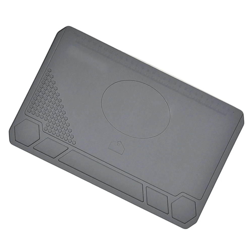High Density Heat Resistant Mat for Mobile Repair Tasks With 450C Rating and Dedicated Zones for Tools Small Parts and Soldering