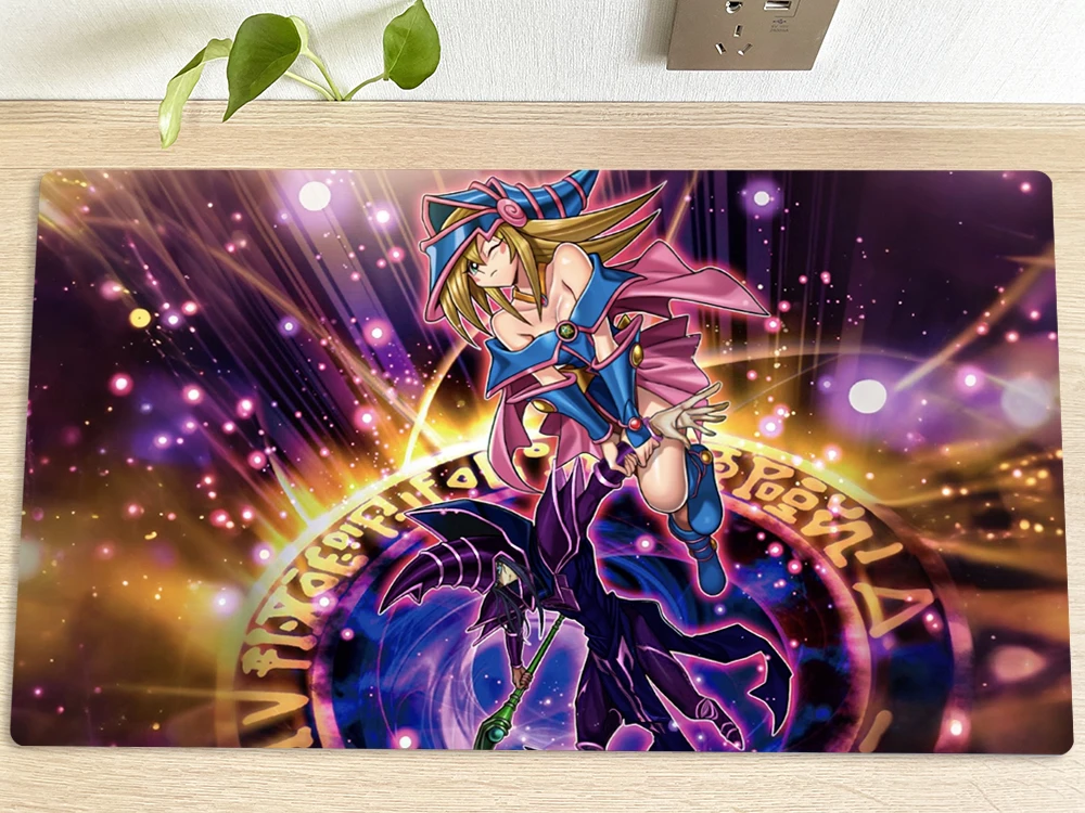 

YuGiOh Table Playmat Magician Salvation TCG CCG Mat Trading Card Game Mat Mouse Pad Gaming Play Mat 60x35cm Free Bag