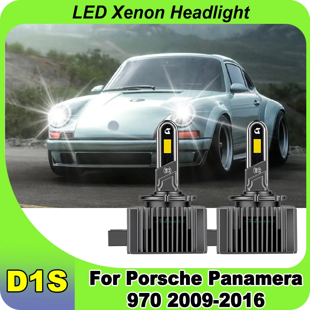 

2 шт. светодиодные ксеноновые фары D1S Canbus с вентилятором, дизайн 1:1 для Porsche Panamera 970 2009-2013 2014 2015 2016 Turbo, ксеноновые лампы HID