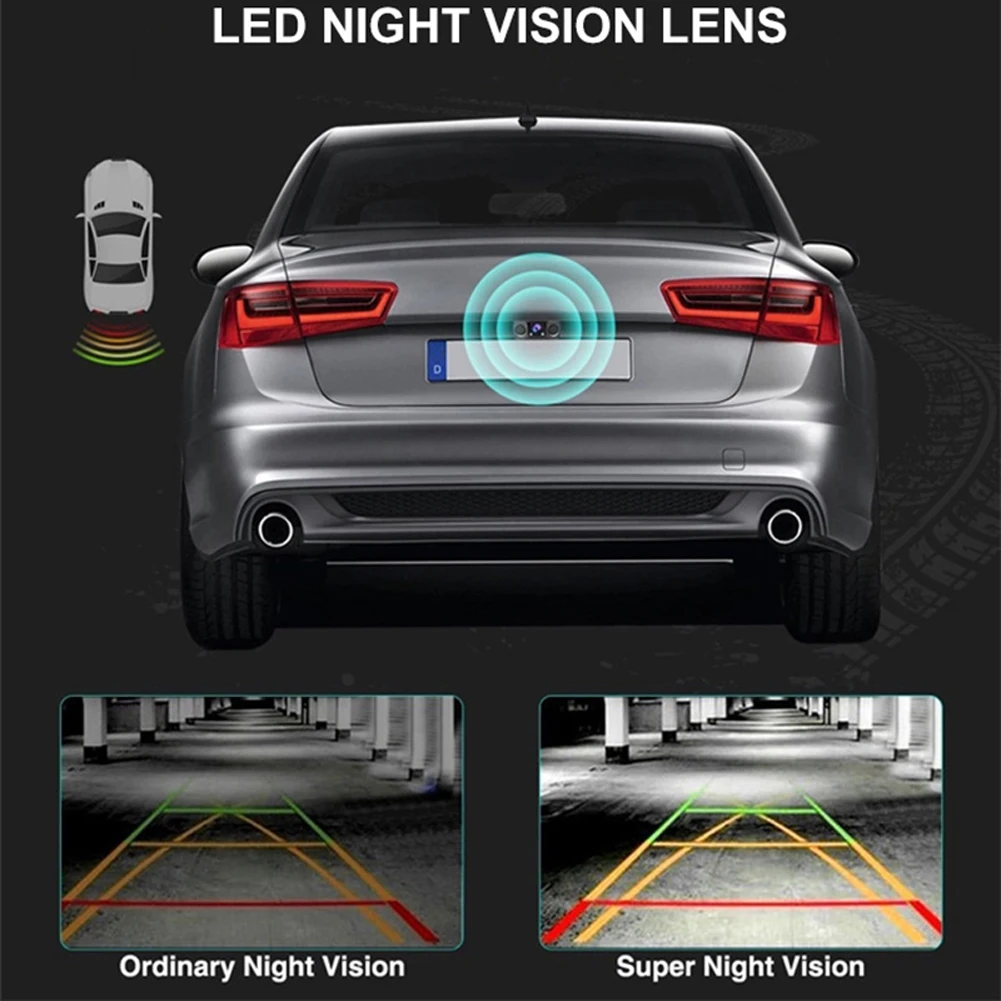 Ultrasonic Reversing Camera Parking Sensor Camera 3 In 1 Radar Parking Sensor Kit 170 Degree Angle Electronic LED Display System
