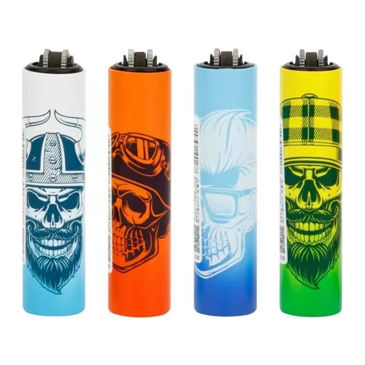 Spain Clipper Metal Lighter 4pcs Combination Iron Box Butane Gas Lighter Clipper Lighters Smoking Gadgets For Boyfriend Gift