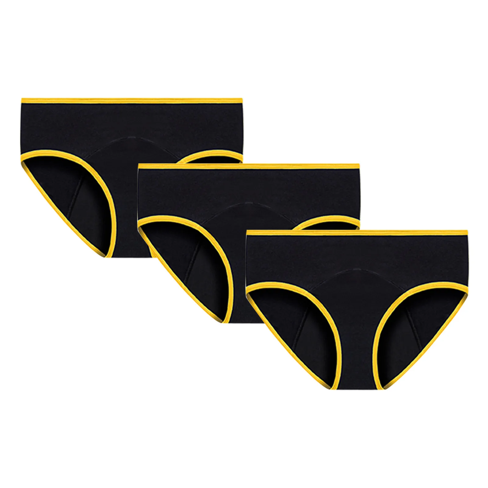 3 قطعة ملخصات الفسيولوجية النسائية فتاة سراويل الحيض السيدات فترة مانعة للتسرب اللباس الداخلي منتصف الخصر الحرير الجليد الملابس الداخلية