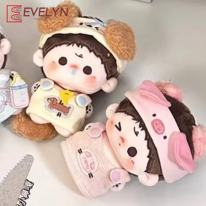 

Evelyn 5 см плюшевый комплект одежды для куклы, кавайная одежда для куклы с животными, аксессуары, ободок для волос, мини-одежда, модная одежда, подарок для девочки