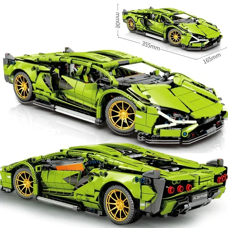 Technical Car Series 1：14 Model Lamborghinied Racing Building Blocks City Sports Cars Bricks Toys Boy