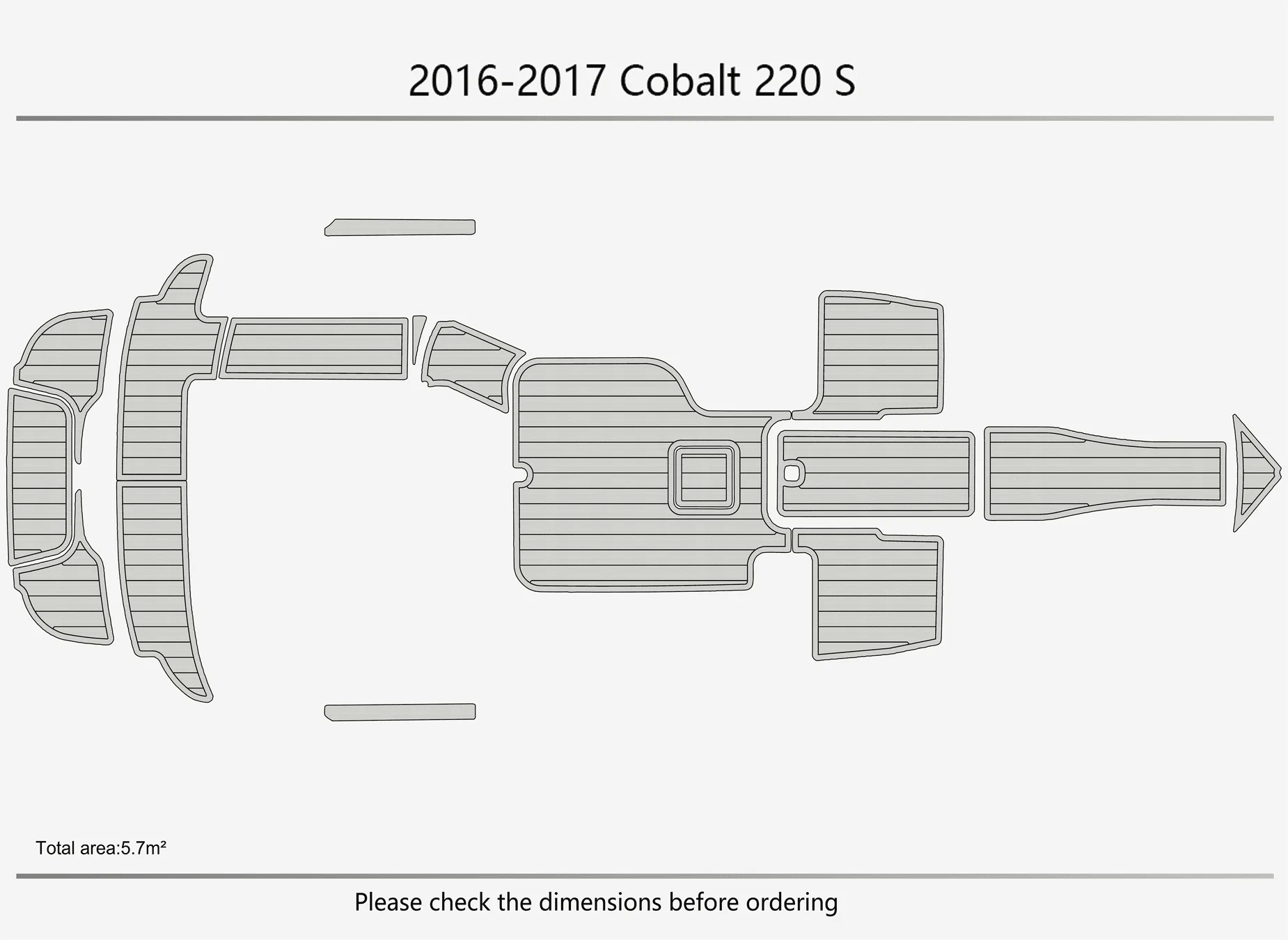2016-2017 الكوبالت 220S 1/4 "6 مللي متر إيفا رغوة عدم الانزلاق البلاستيكية خشب الساج التزيين البحرية حصيرة أكوا جاتورستيب السجاد أرضية بحرية #3