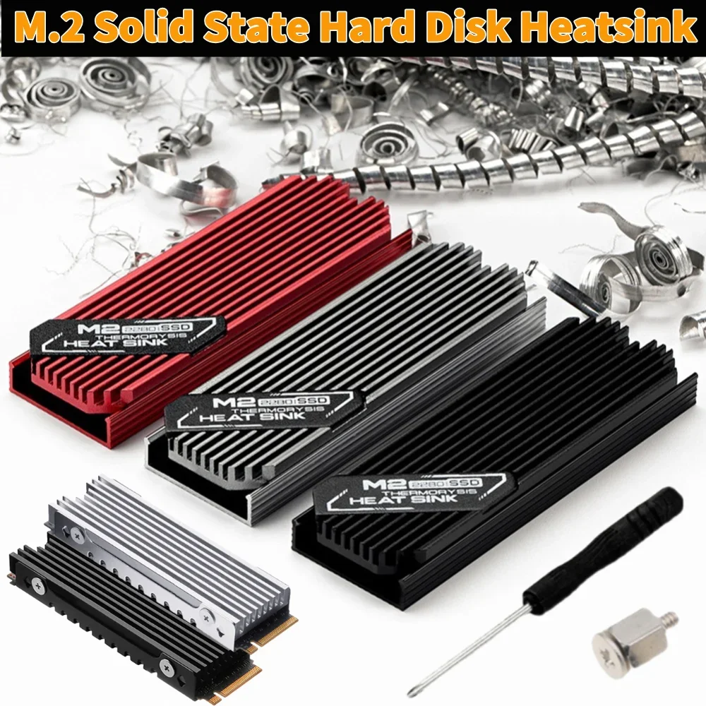 M.2 SSD NVMe Heat Sink M2 2280 Solid State Hard Disk Aluminum Heatsink Gasket with Thermal Silicone Pad PC Accessories