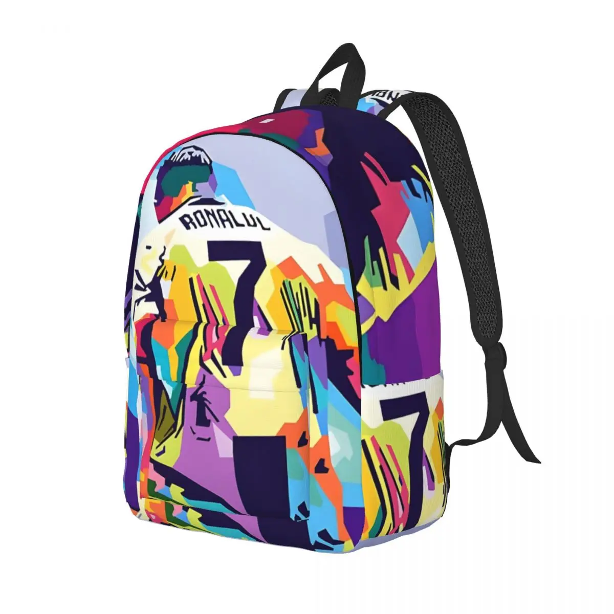 C-Cristiano Ronaldo Celebration Wpap Pop Art For Girls Boys Large Capacity Student Backpack Lightweight waterproof Backpack