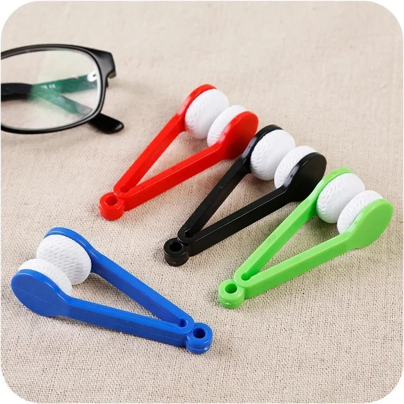 Mini Portable Glasses Cleaning Rub Eyeglass Sunglasses Multifunctional Glasses Cleaning Brush Microfiber Cleaner Clean Brushes