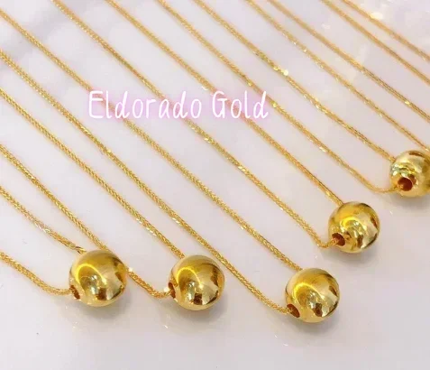 

Золотые бусины Eldorado Gold 18 карат, бусины-котячьи глазки, золотые шарики, подвеска из золотых бусин, ювелирные аксессуары Au750