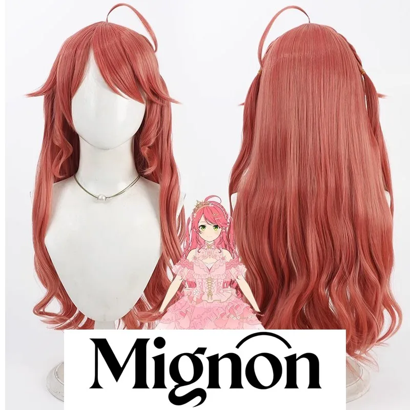 

Hololive VTuber Сакура Мико Концерт косплей парик цветок рапсодия кудри подарок на Хэллоуин