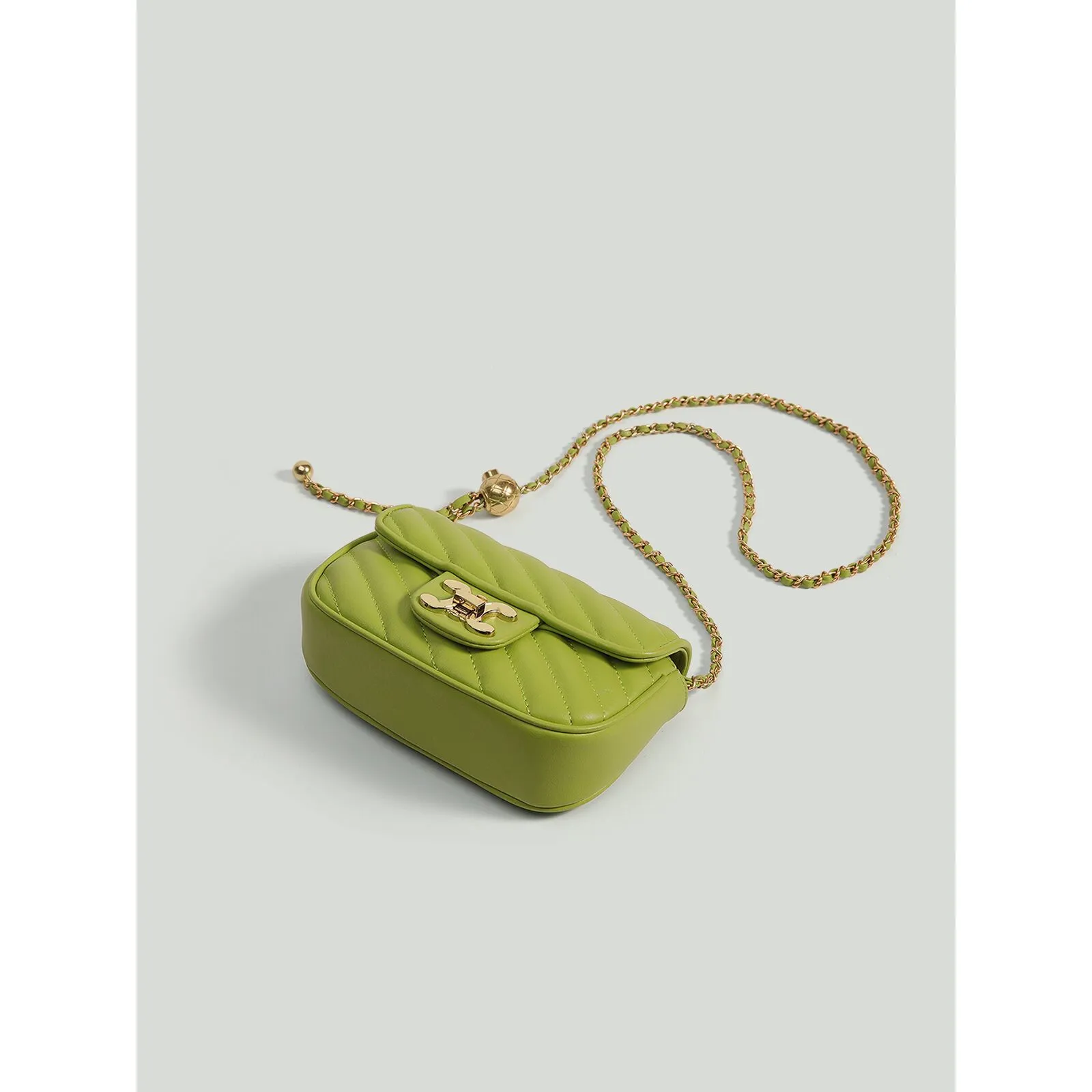 

Summer Small Square Bag Women's New Sle Pearl Rotating Chain Mobile Phone Crossbody Bag Briti Sle Soft PU Leather Handbag