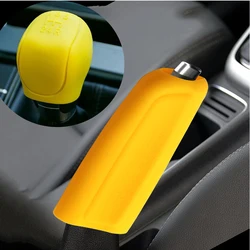 Silicone Car Gear Shift Knob Cover Shell Pink 5 6-speed Non-Slip Grip Handle Protective Covers Manual Car Interior Accessories