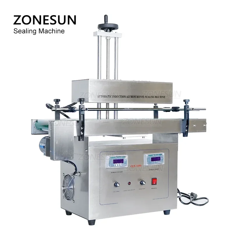 ZONESUN ZS-FK1300 التلقائي المستمر الألومنيوم احباط ماكينة ختم الزجاجات البلاستيكية عالية السرعة غطاء قارورة السدادة