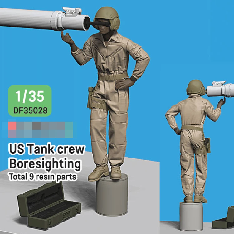 1/35 Resin Model figure GK Soldier Modern US Tank crew boresighting of M1 tank Unassembled and unpainted kit