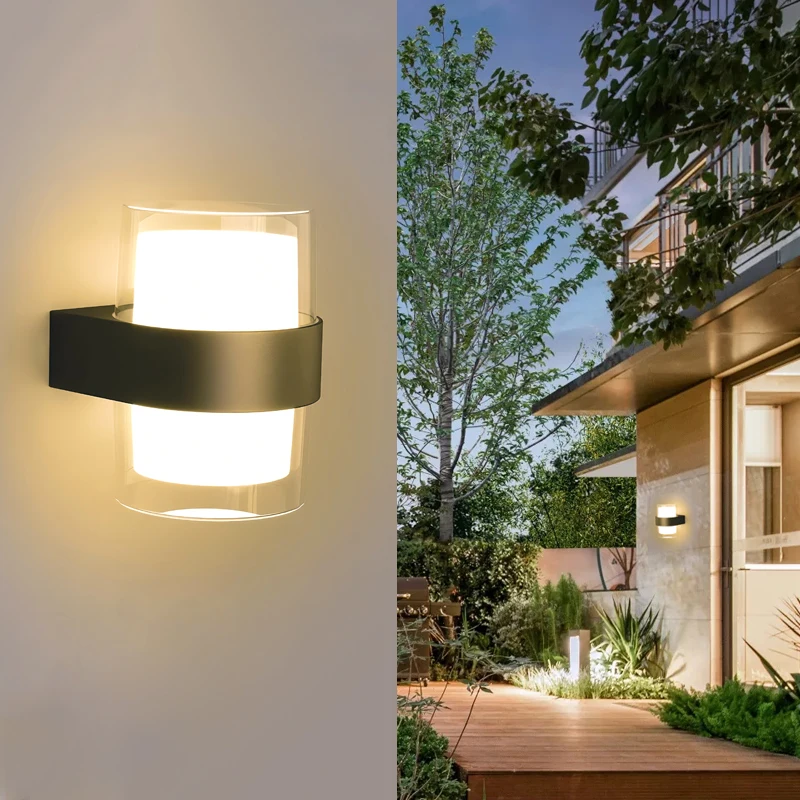 وحدة إضاءة LED جداريّة ضوء 220 فولت غرفة نوم السرير ضوء غرفة المعيشة شرفة الممر الجدار مصباح الممر الجدار الشمعدان مصباح ديكور المنزل في الهواء الطلق ضوء