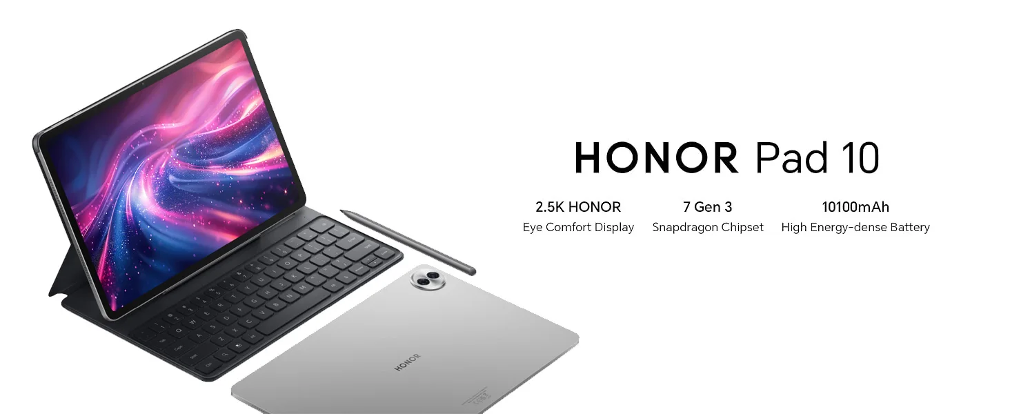 EU Version HONOR Pad 10 Tablet 2.5K 12.1'' Eye Comfort Display Snapdragon 7 Gen 3 Chipset 10100mAh Battery Painting Tablet